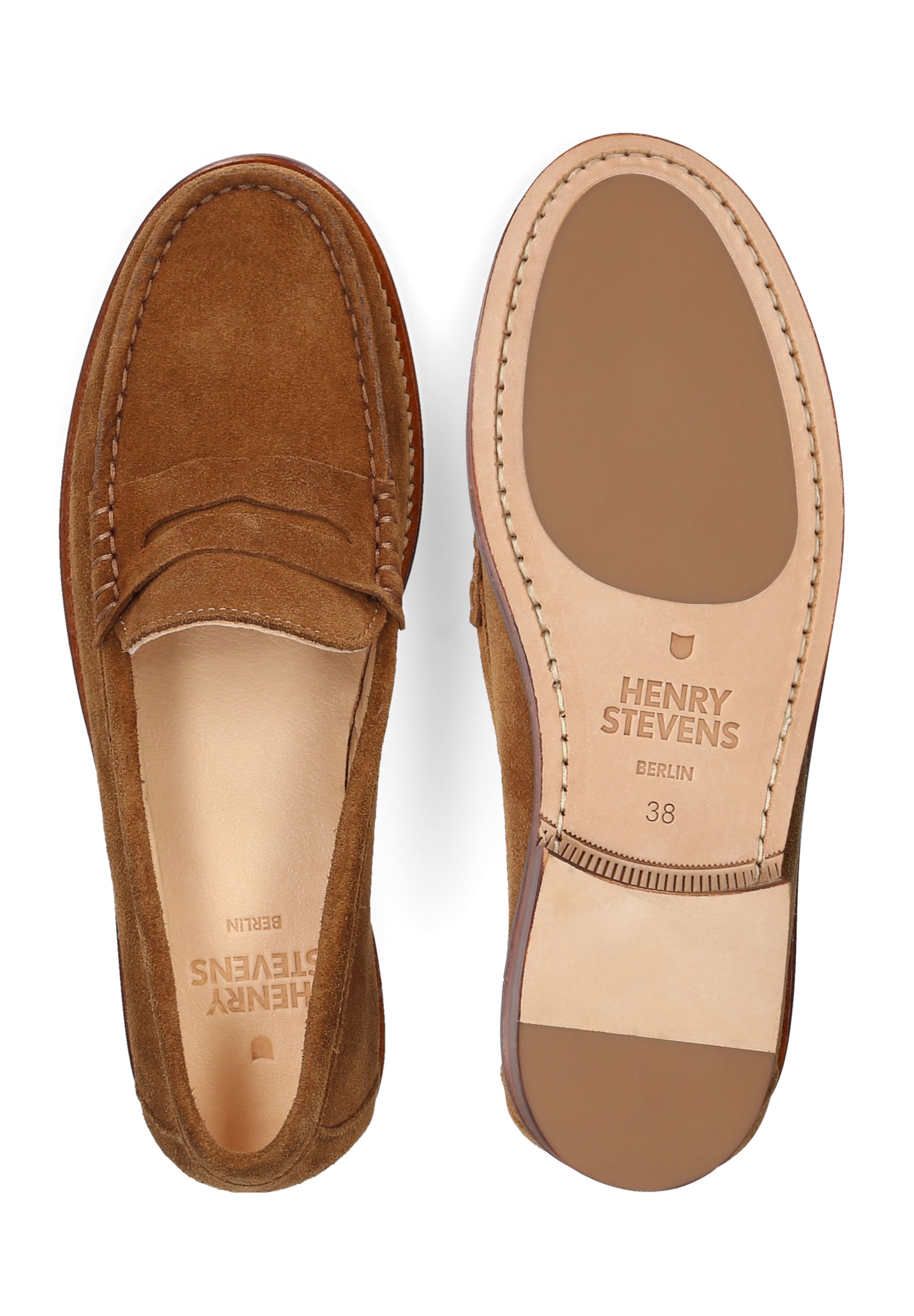 Henry Stevens Slip-ons 'Riley' in Brown