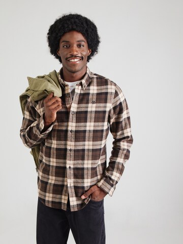 TIMBERLAND Regular fit Button Up Shirt in Brown: front