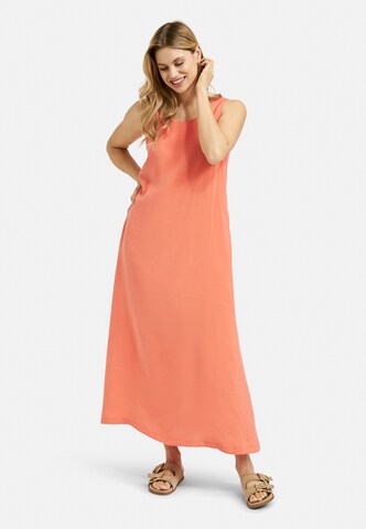 Milano Italy Ärmelloses Maxikleid mit A-Linie in Orange