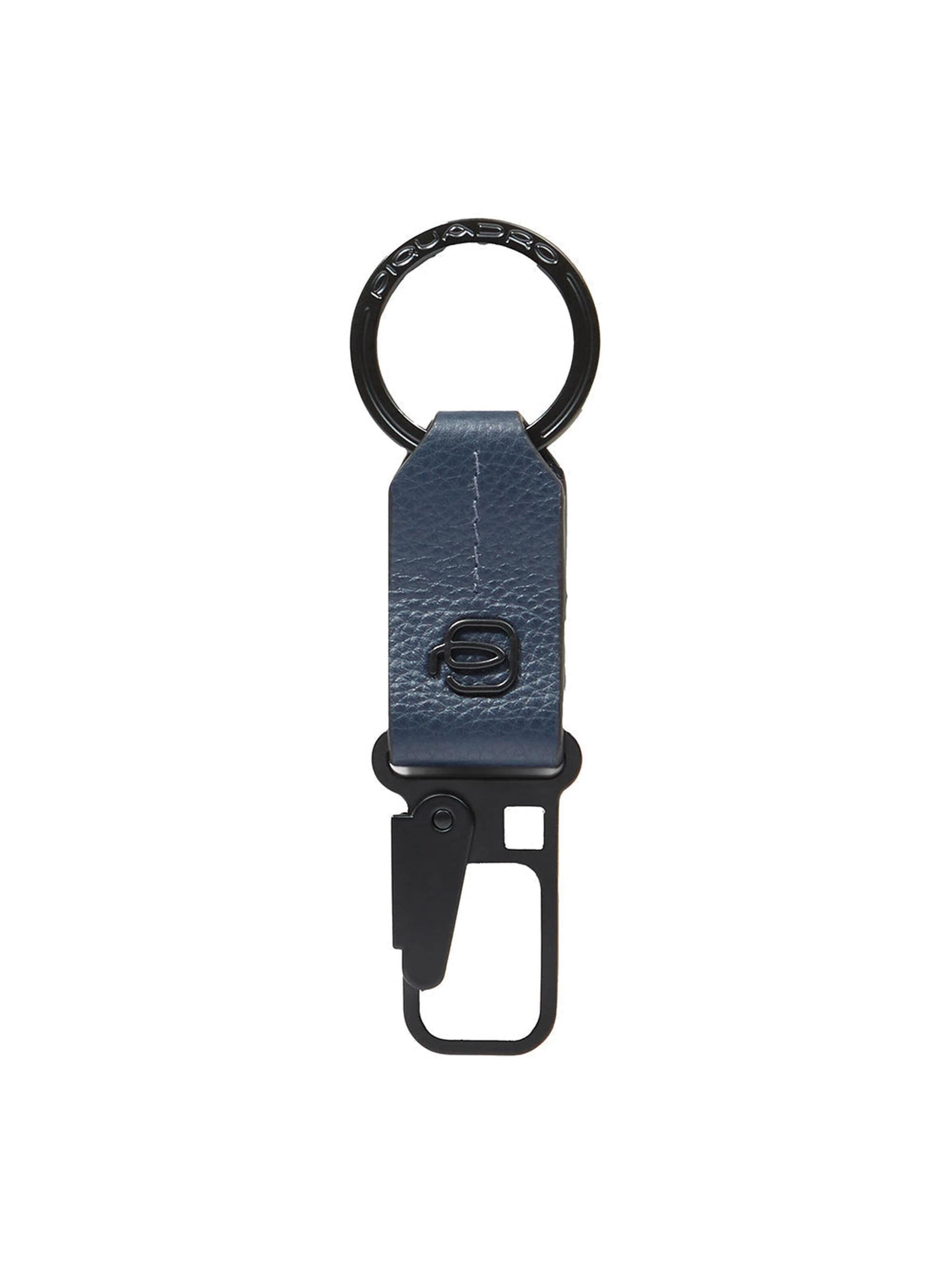 Piquadro Sleutelhanger in Blauw: voorkant