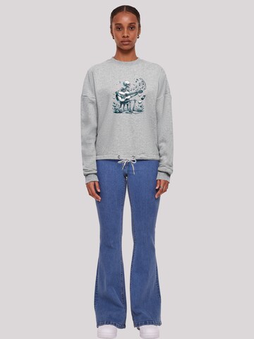 Sweat-shirt 'Skelett Spielt Gitarre, Musik, Liebe' F4NT4STIC en gris