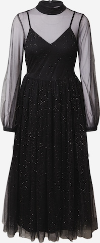 Forever Unique Φόρεμα 'Midi' σε μαύρο: μπροστά