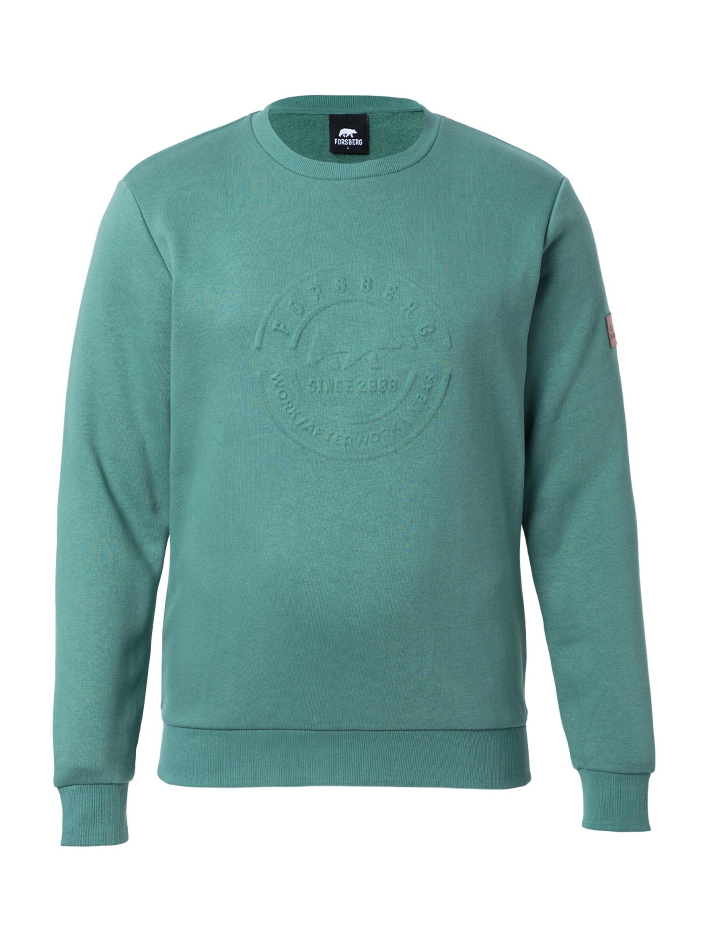 FORSBERG Sweatshirt 'Sweatshirt mit 3D Logo' in Green: front