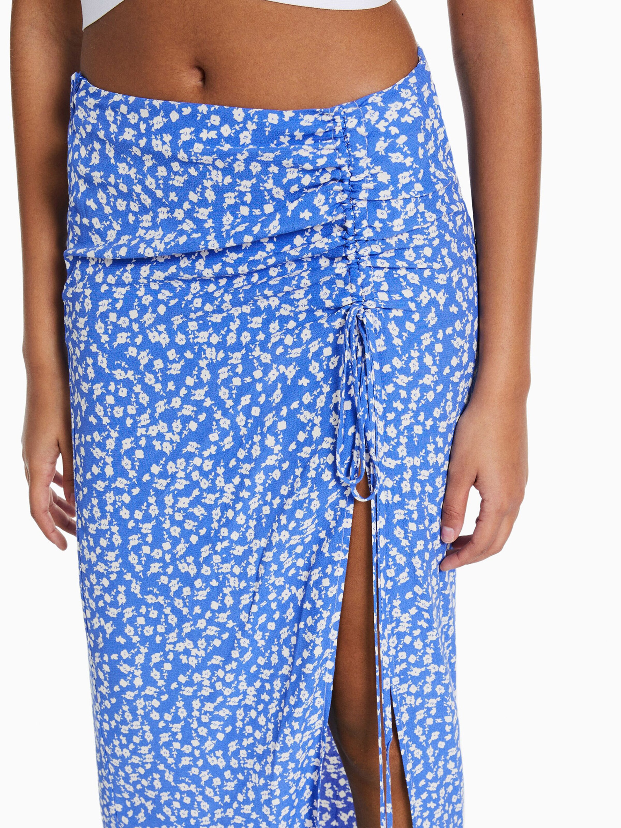 Bershka Skirt in Azure ABOUT YOU