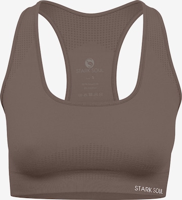 Soutien-gorge de sport Stark Soul en marron : devant
