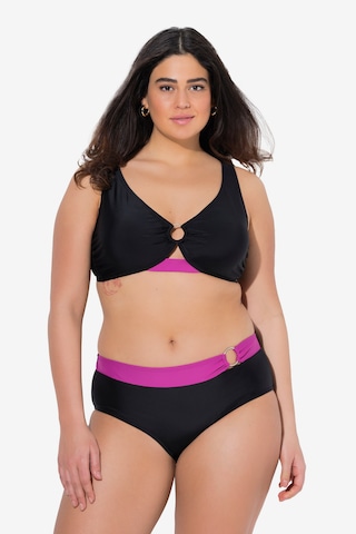 Ulla Popken T-Shirt Bikini in Schwarz: Vorderseite