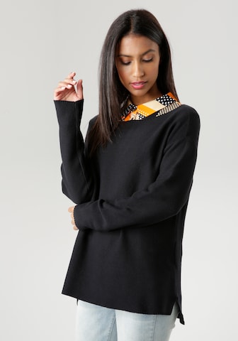 Aniston SELECTED Pullover in Schwarz: predná strana