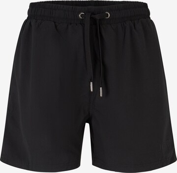 JOOP! Jeans Board Shorts 'South Beach' in Black: front