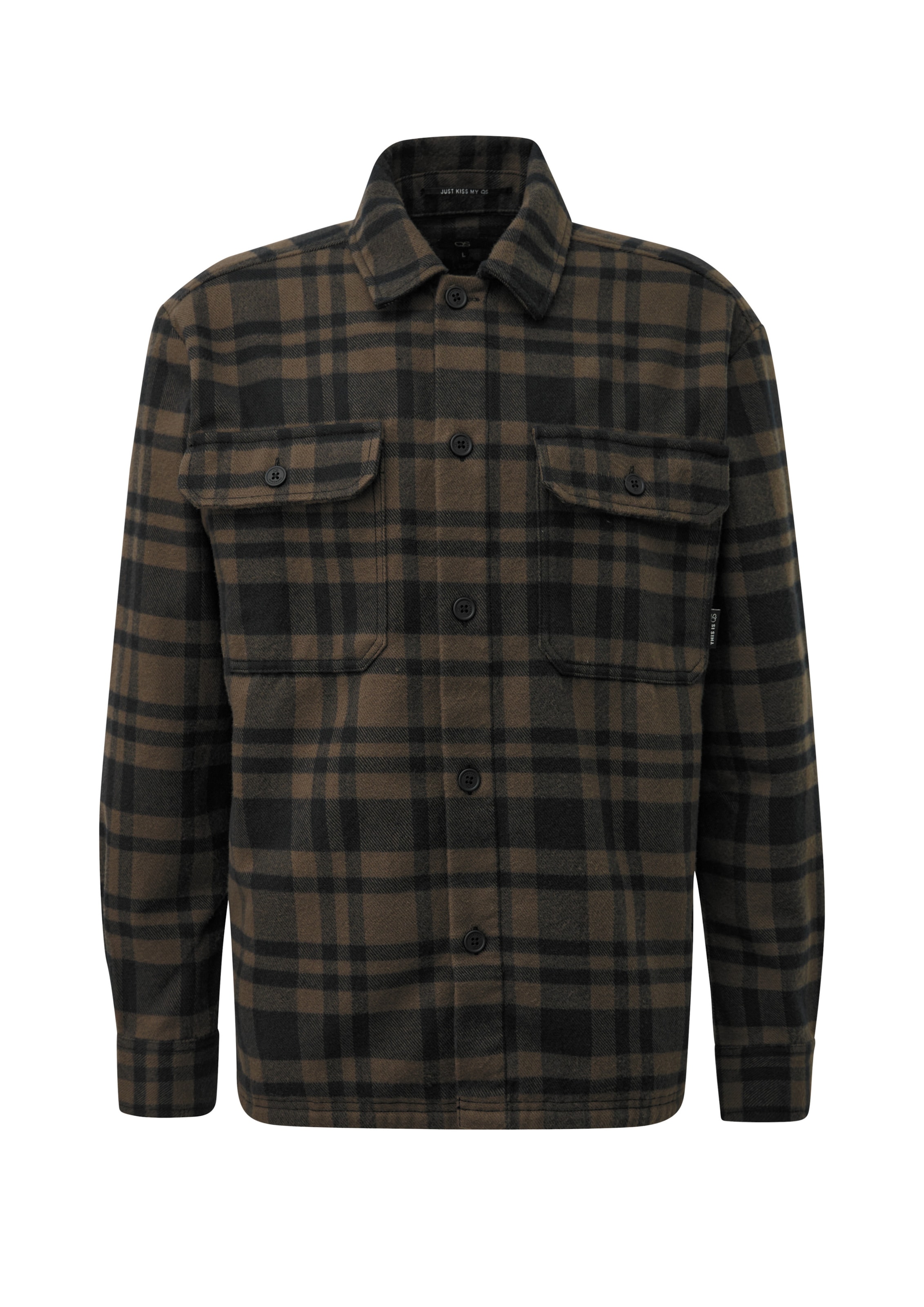 Veste mi-saison QS en marron : devant