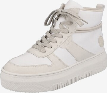 Rieker High-Top Sneakers in White: front