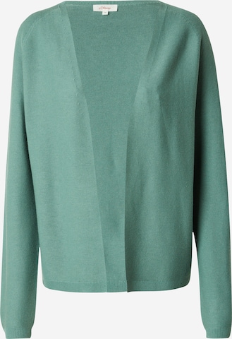 s.Oliver Knit Cardigan in Green: front