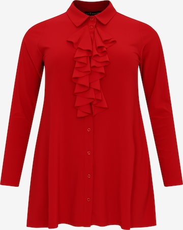 Yoek Blouse in Rood: voorkant