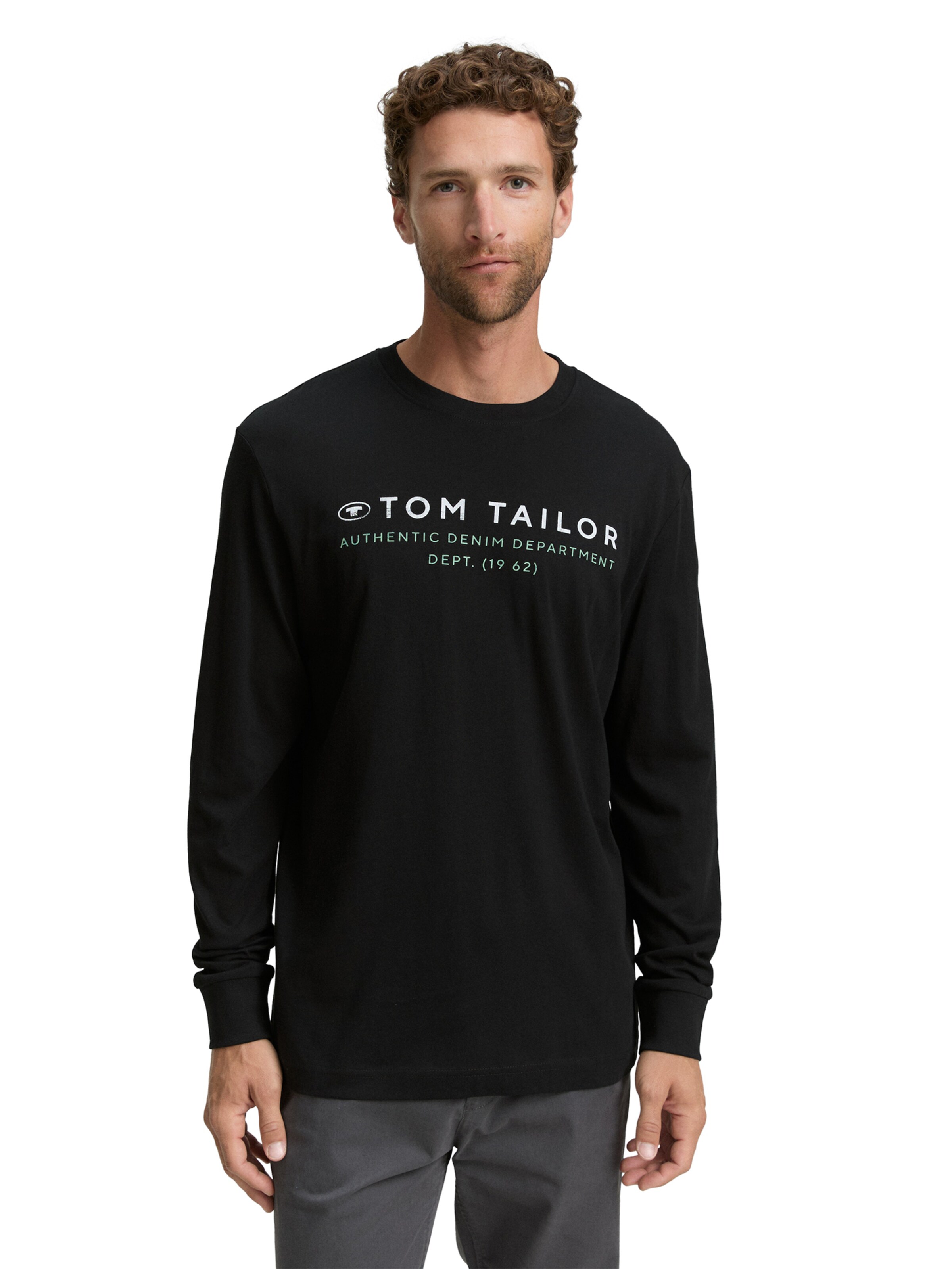 T-Shirt TOM TAILOR en noir : devant