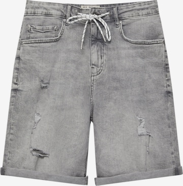 Pull&Bear Skinny Shorts in Grau: predná strana