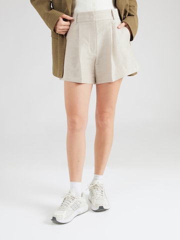 & Other Stories Loose fit Pleat-front trousers in Beige: front