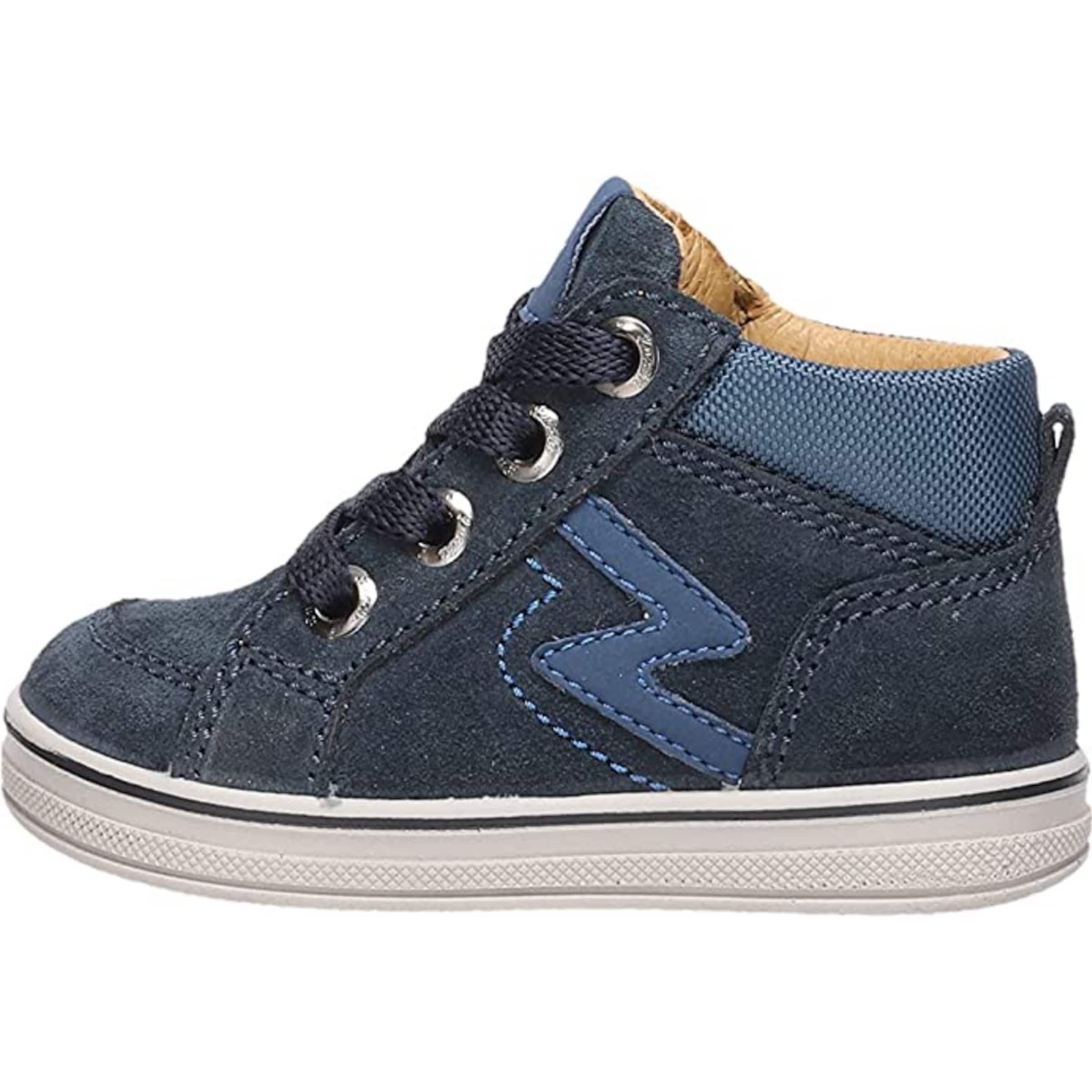 LURCHI First-Step Shoes in Blue: front