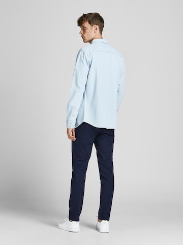 JACK & JONES Slimfit Chinosy 'Marco Dave' w kolorze niebieski