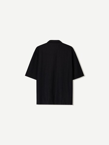 Bershka Regular fit Button Up Shirt in Black