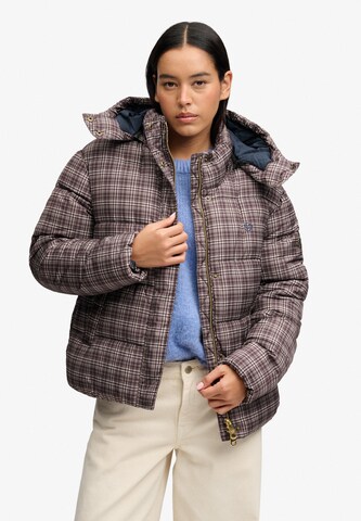 Superdry & Co Winterjas 'Premium' in Bruin