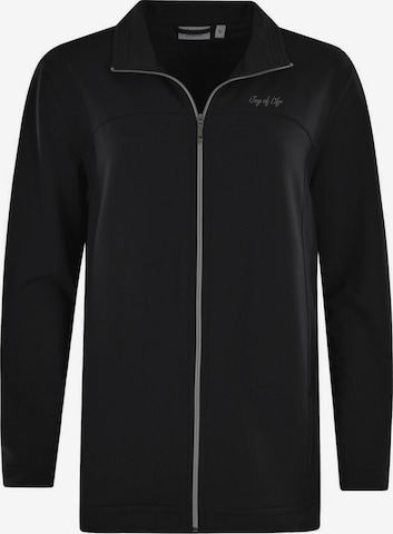 HAJO Zip-Up Hoodie in Black: front