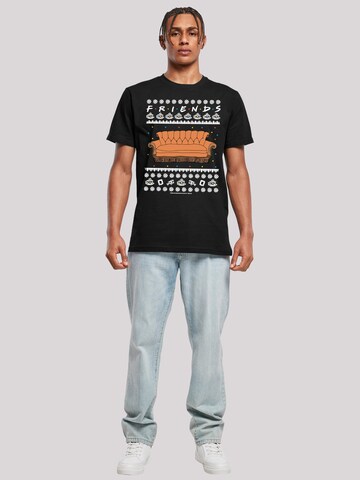 F4NT4STIC Shirt 'Friends TV Serie Fair Isle Couch' in Black
