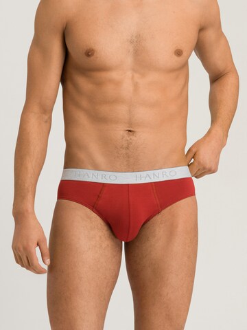 Slip ' Cotton Essentials ' Hanro en rouge : devant