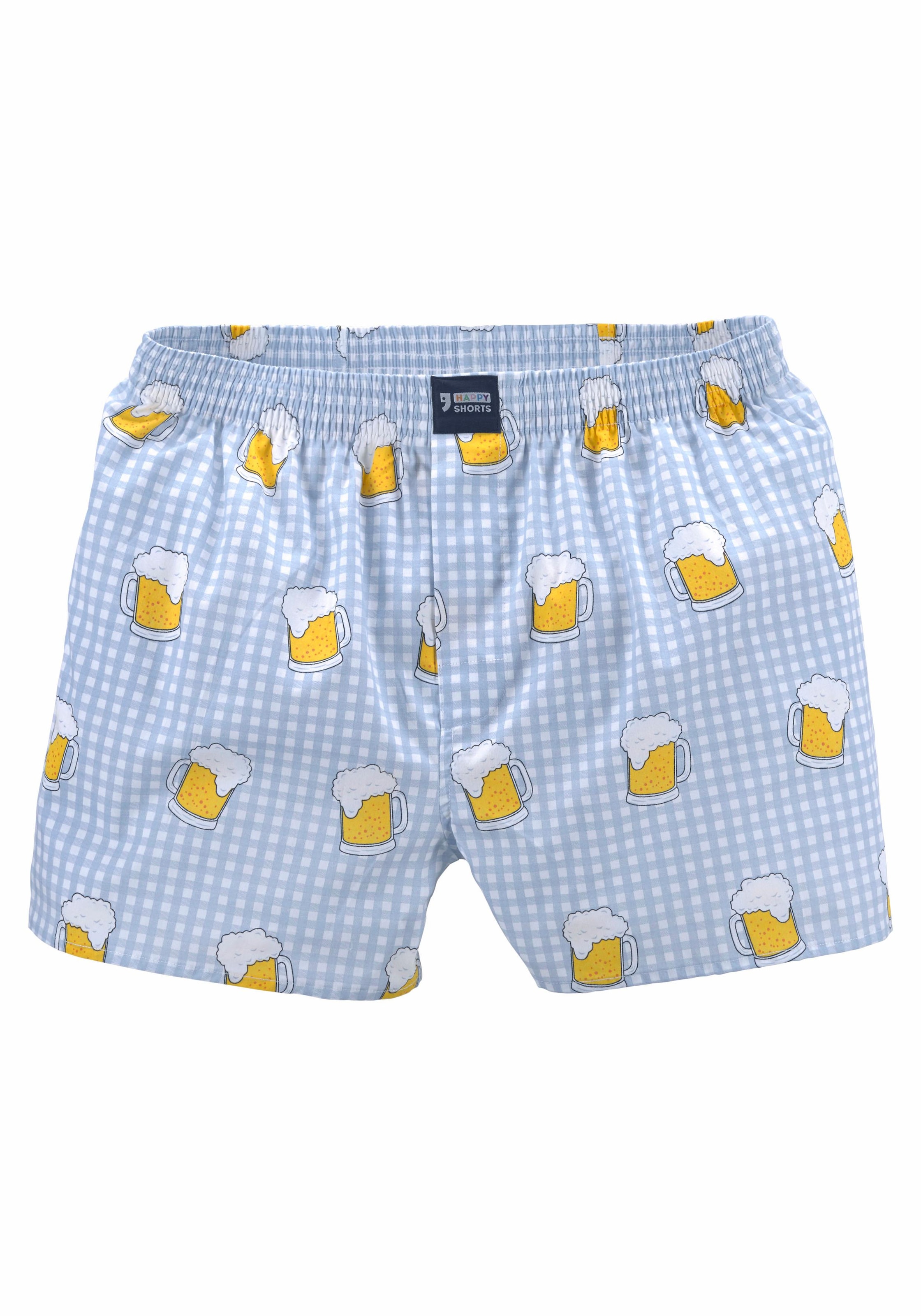 Boxers Happy Shorts en bleu : devant
