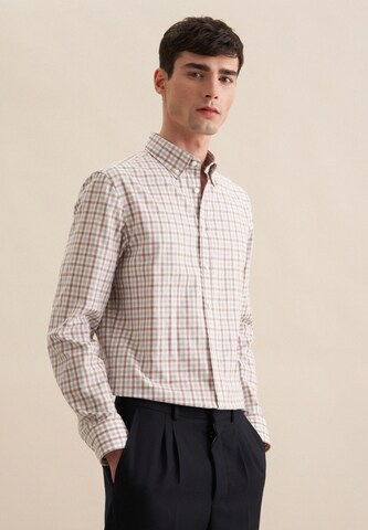 SEIDENSTICKER Slim Fit Hemd ' SMART FLANNELS' in Mischfarben: Vorderseite