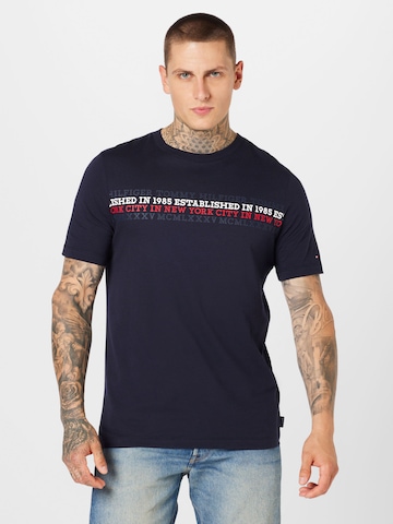 T-Shirt TOMMY HILFIGER en bleu : devant