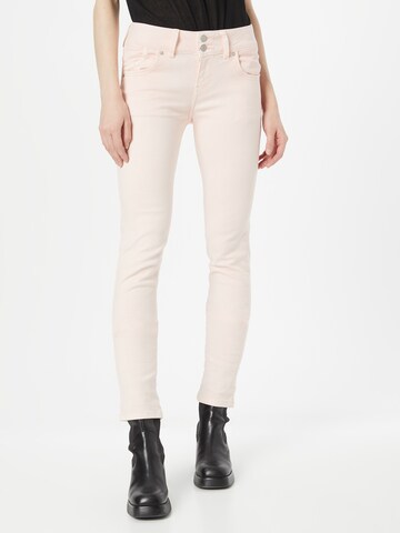 Coupe slim Jean LTB en rose : devant