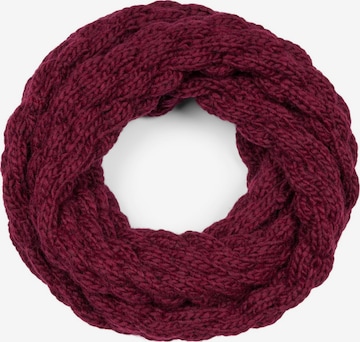 styleBREAKER Schlauchschal 'Strick Loop mit Bubblemuster' in Rot: Vorderseite