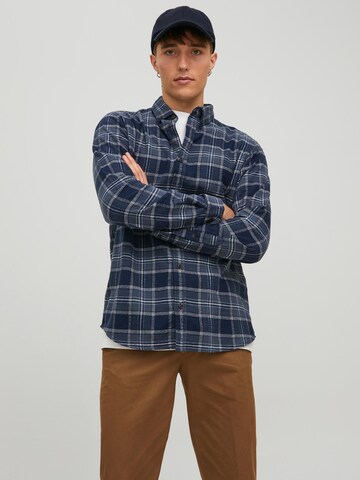 Coupe regular Chemise 'Barret' JACK & JONES en bleu : devant