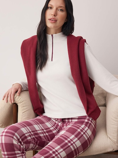 Trendyol Pyjama en bourgogne / blanc, Vue avec produit