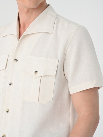 Antioch Regular fit Button Up Shirt 'RI ' in Beige