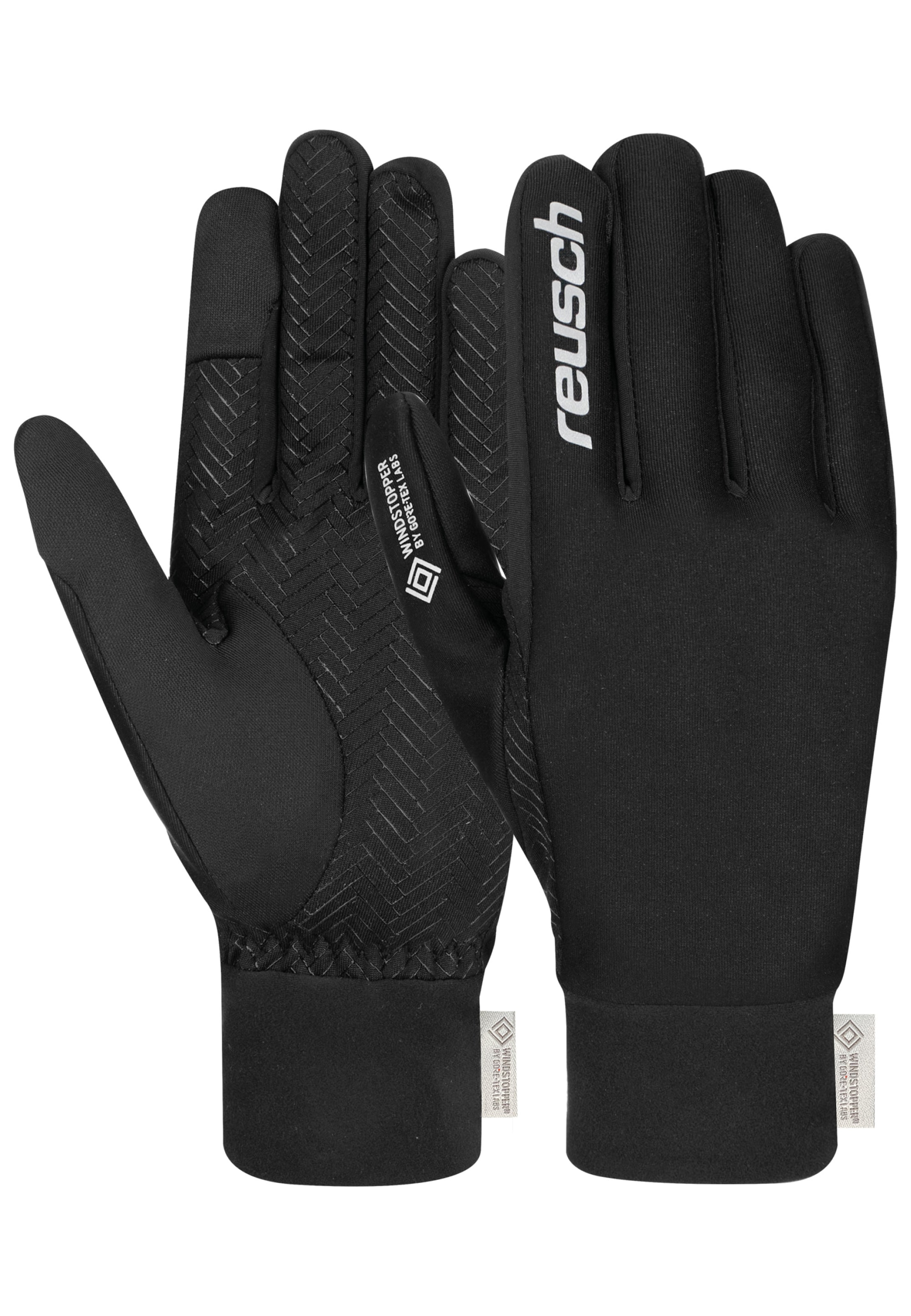 REUSCH Fingerhandschuhe 'Karayel WINDSTOPPER® TOUCH-TEC' in Schwarz: Vorderseite