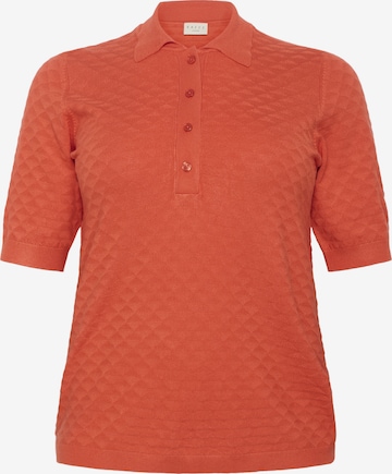 T-shirt 'Oliviana' KAFFE CURVE en rouge : devant