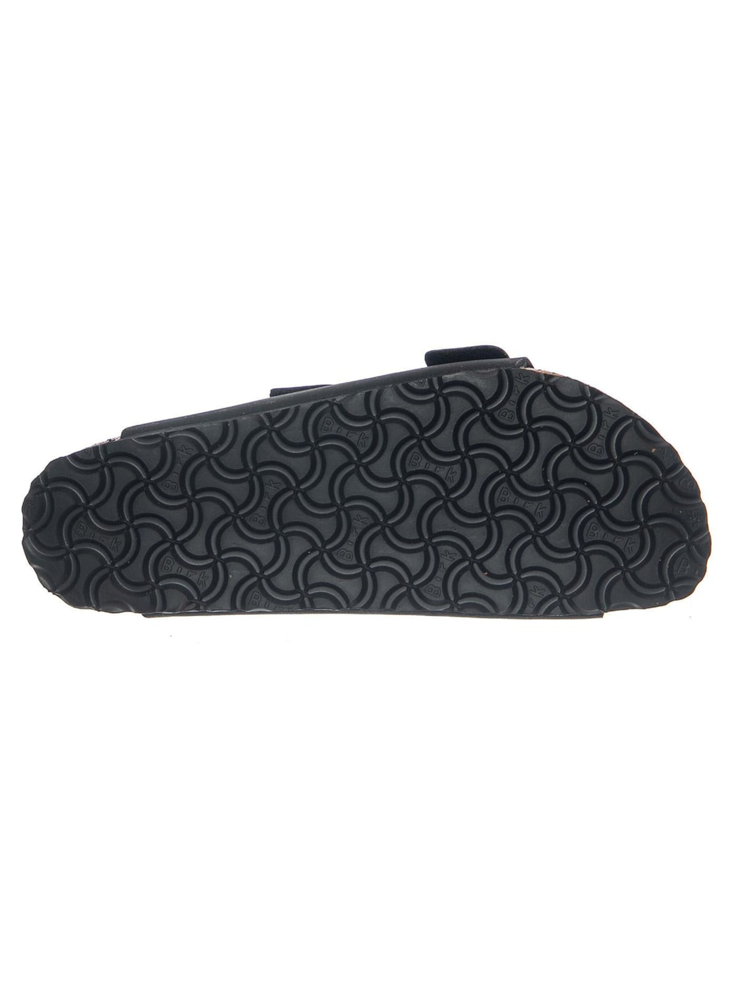 BIRKENSTOCK Pantofle 'Arizona Vegan Birkibuc Narrow Fit Earthy Black' – černá