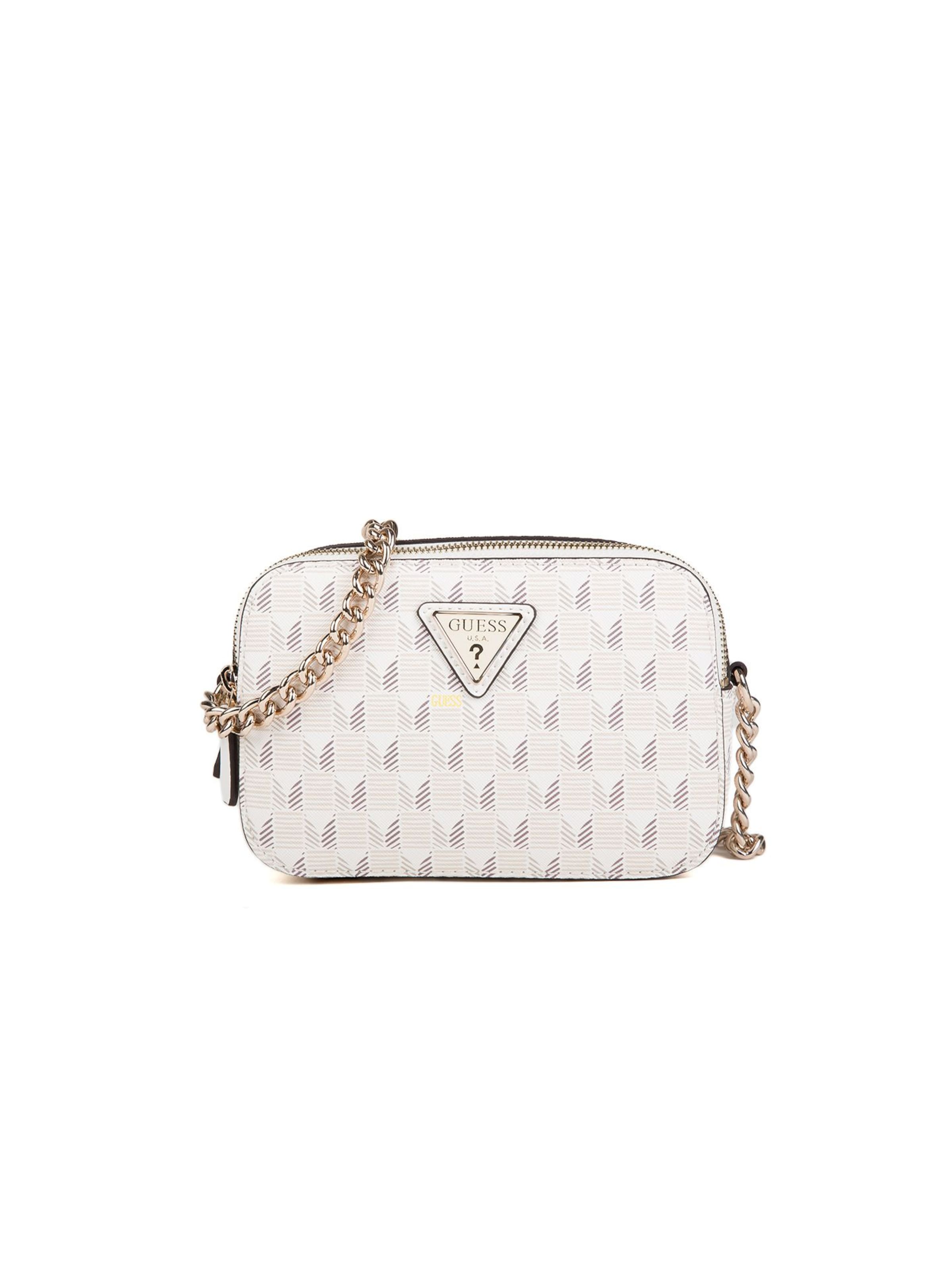 GUESS Schoudertas 'Vikky Crossbody Bag Guess' in Beige: voorkant