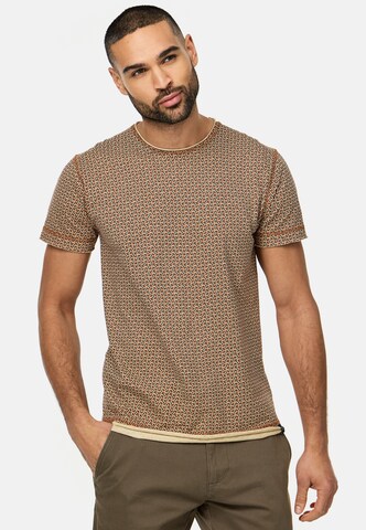INDICODE JEANS Shirt 'Jude' in Brown: front
