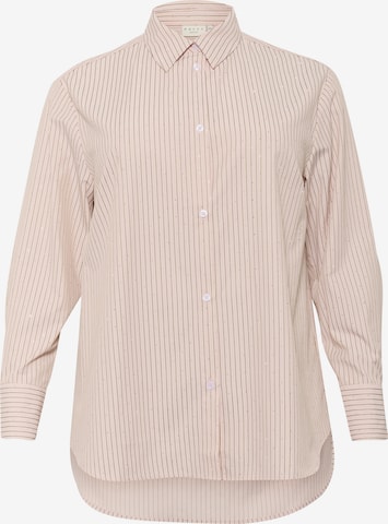 KAFFE CURVE Bluse i pink: forside