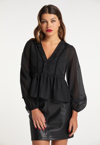 faina - Blusa en negro: frente