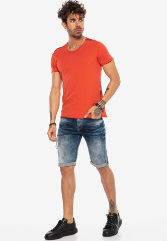 Redbridge T-Shirt 'San Diego' im Double Look in Orange