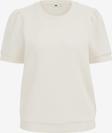 Sweat-shirt WE Fashion en blanc : devant