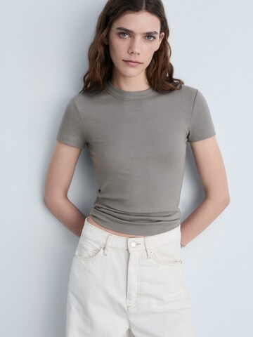 MANGO T-shirt 'BELMONTE' i grå: framsida