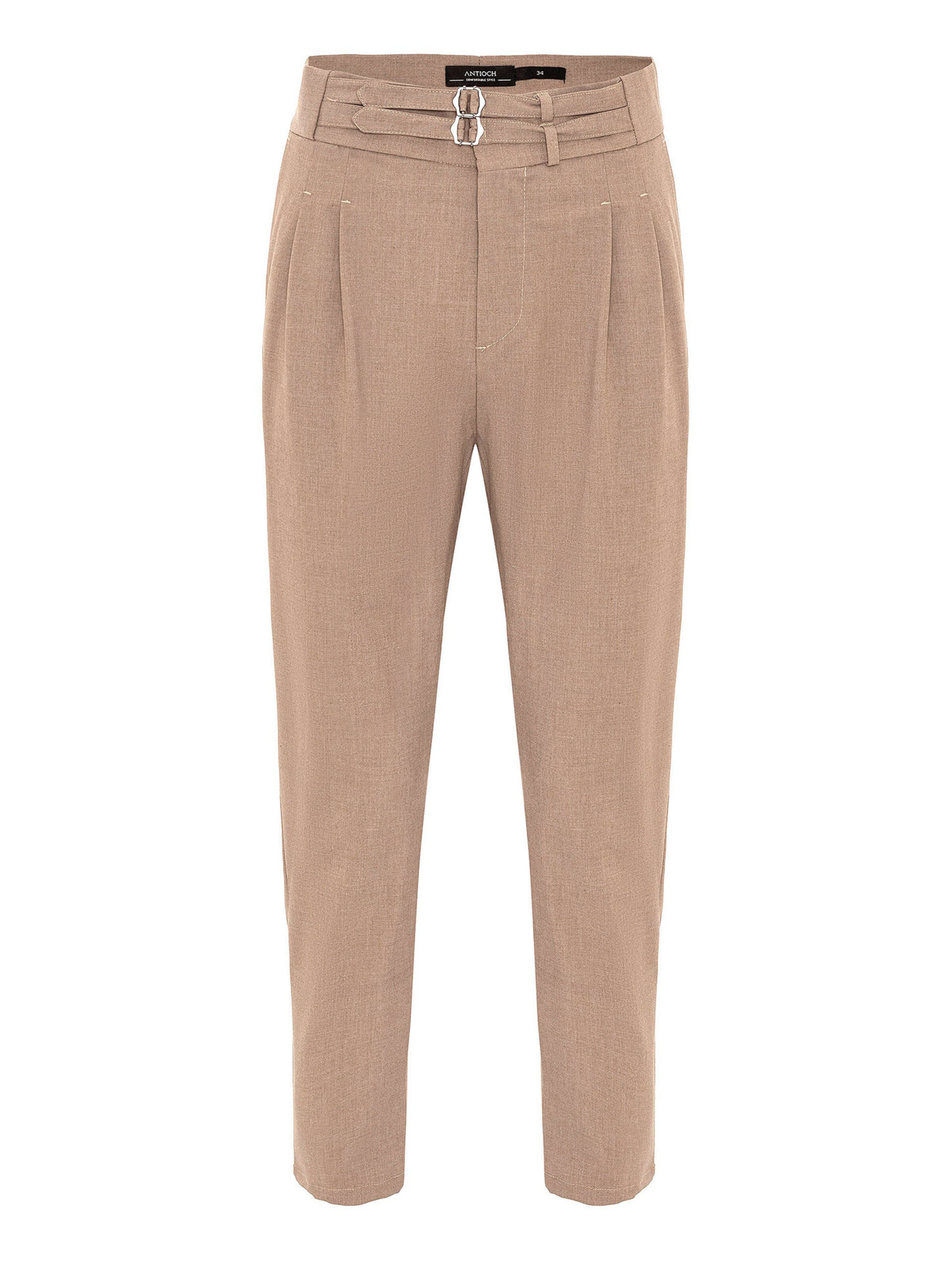 Largi Pantaloni cutați de la Antioch pe maro: față