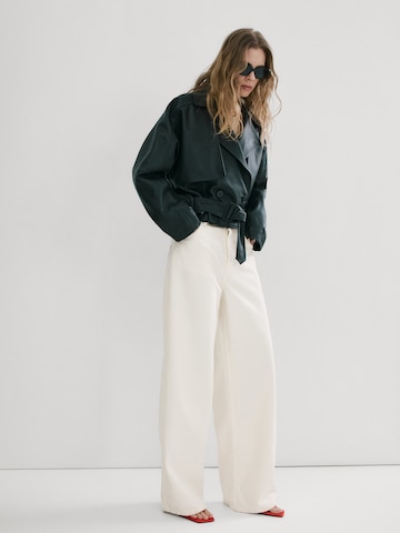 MANGO Baggy Cargo jeans 'ROWAN' in White