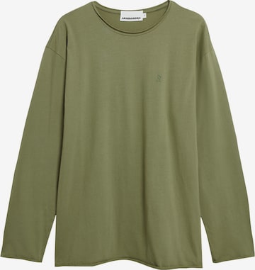 ARMEDANGELS Longsleeve JAAMES BRUSHED (GOTS) in Grün: Vorderseite