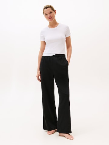TOMMY HILFIGER Wide Leg Hose in Schwarz