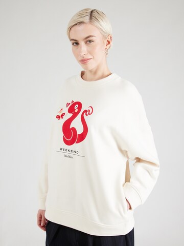 Weekend Max Mara Sweatshirt 'LALLA' in Weiß: Vorderseite