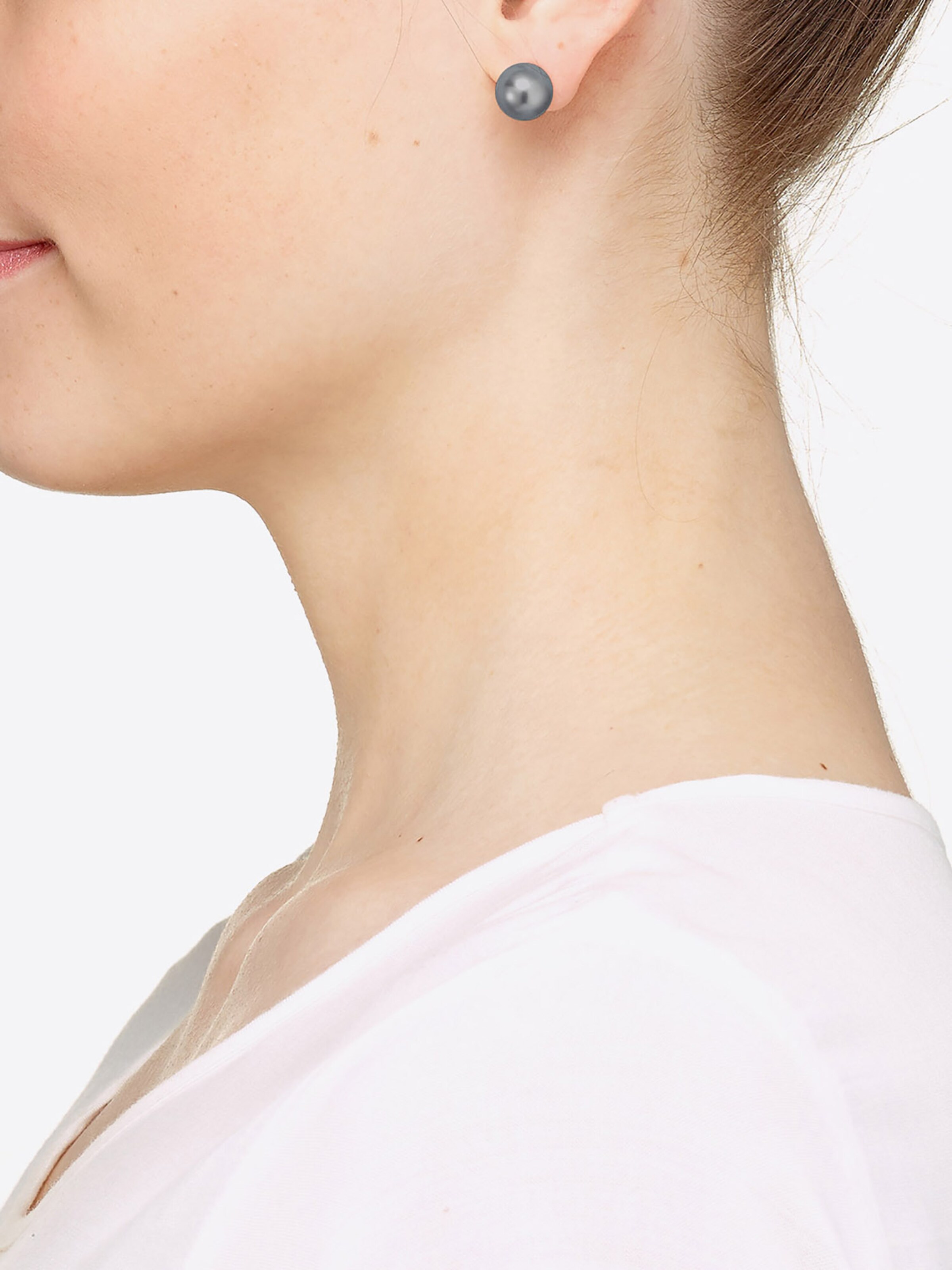 Heideman Ohrschmuck in Grau: Vorderseite